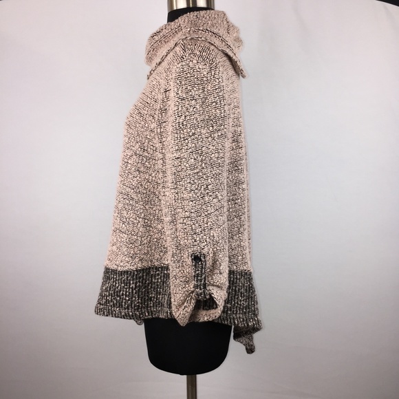 SJS S Cowl Neck Nubby Knit Asymmetric Hem Sweater - Picture 6 of 8